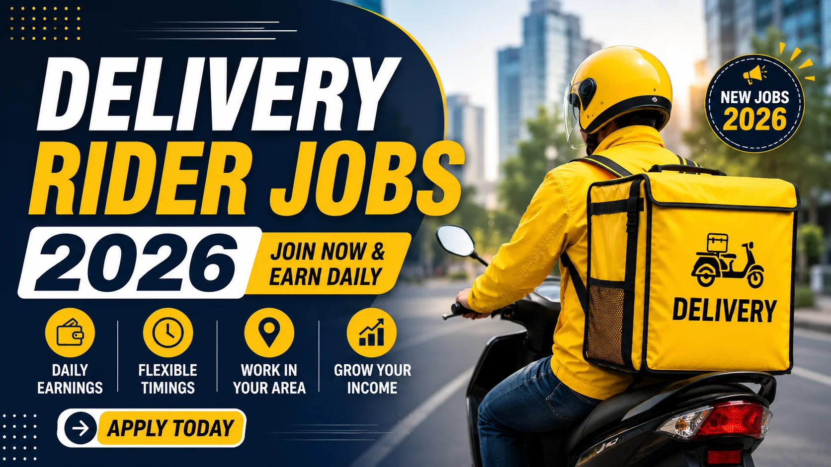 Delivery Rider Jobs 2026 Sallery 60k | Apply Online