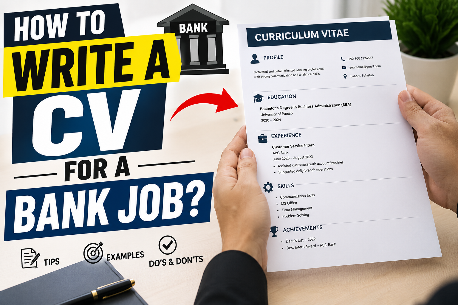 How to Write a CV for a Bank Job?