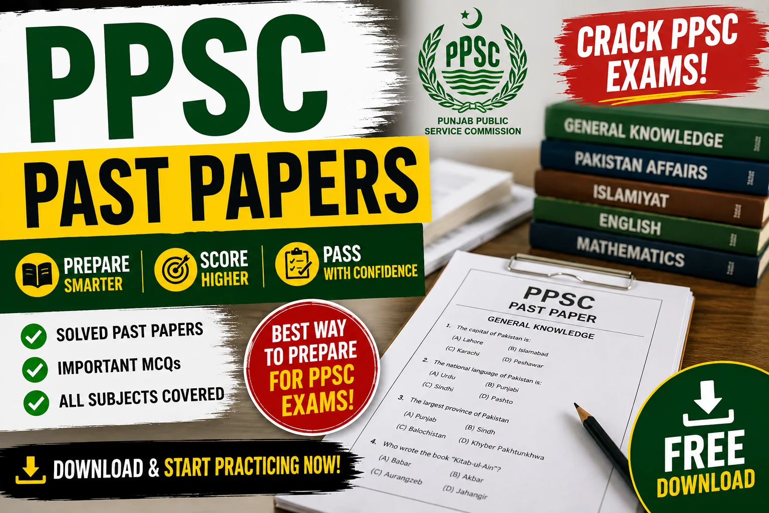 PPSC Past Papers 2026: Download Now